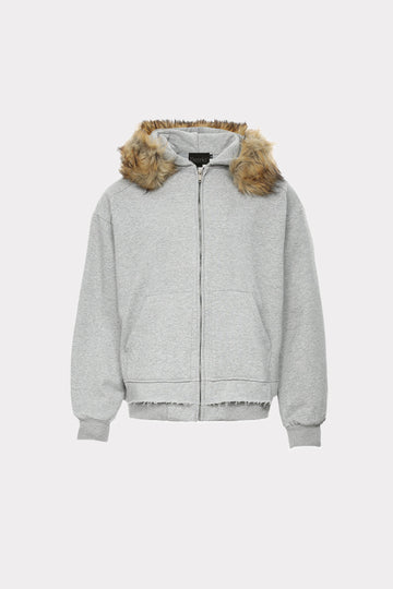 Fur Zip Hoodie