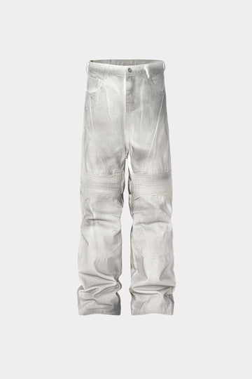 White Biker Denim