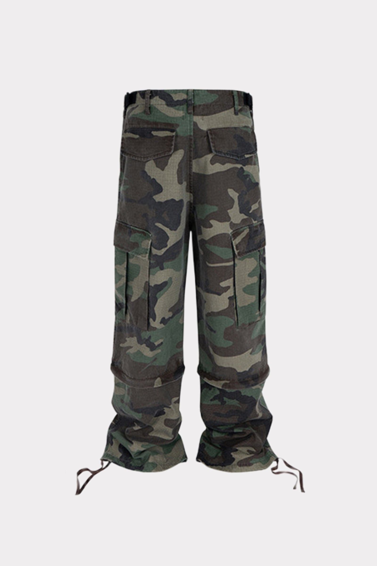 Camouflage pants on a white background