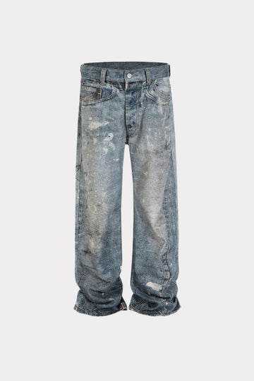 Distressed Wash Denim