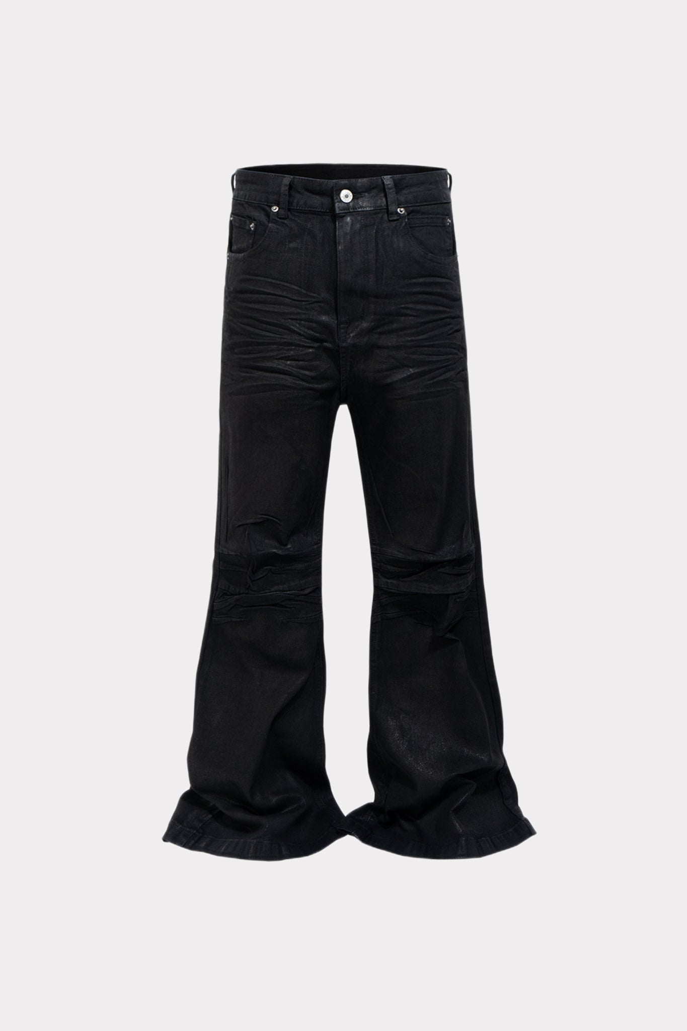 Waxed Bootcut Jeans